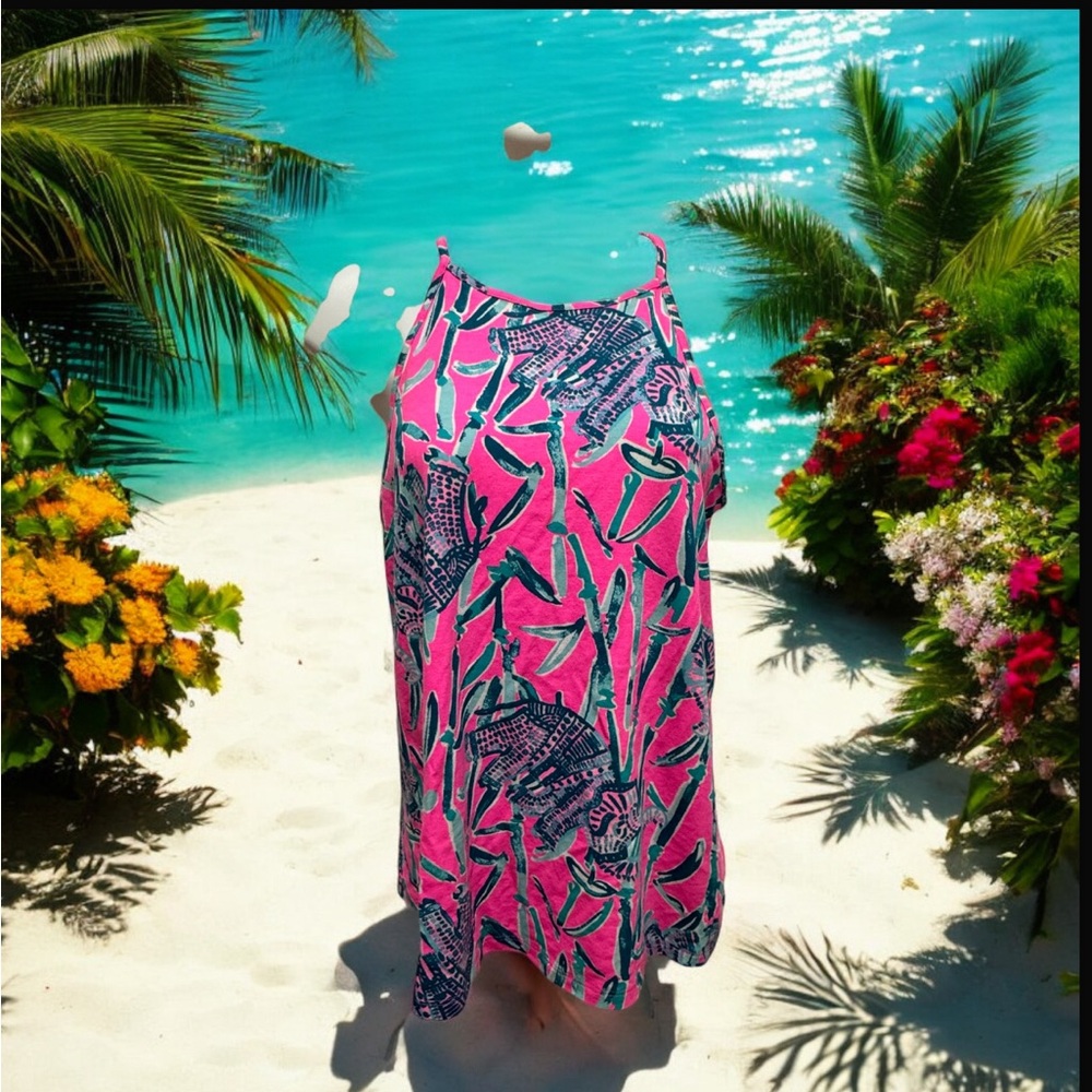 Lilly Pulitzer size XXS pink elephant print sleeveless top